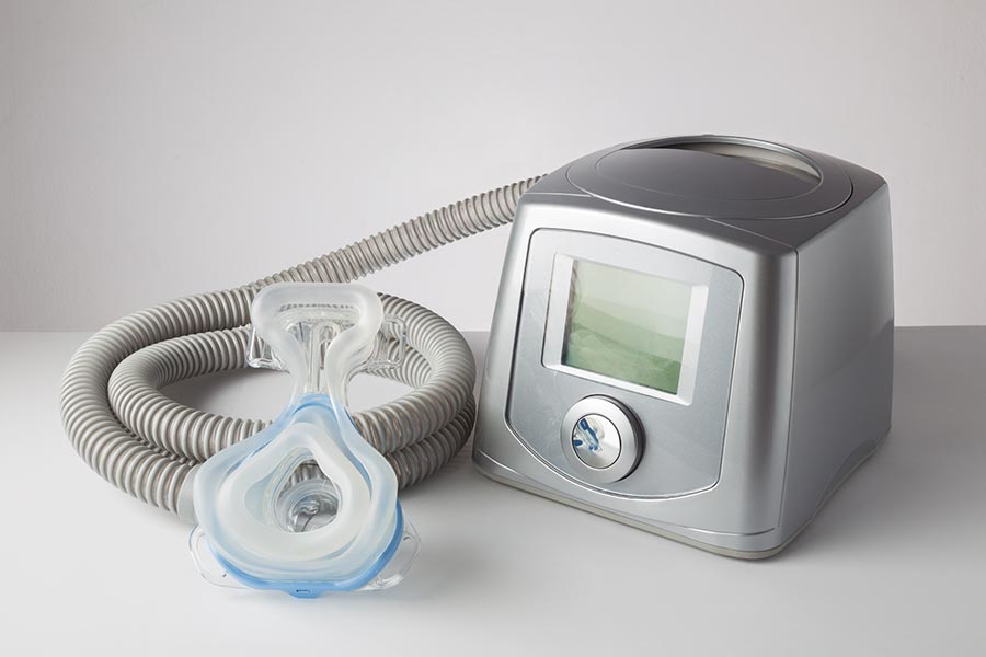 CPAP machine on a table
